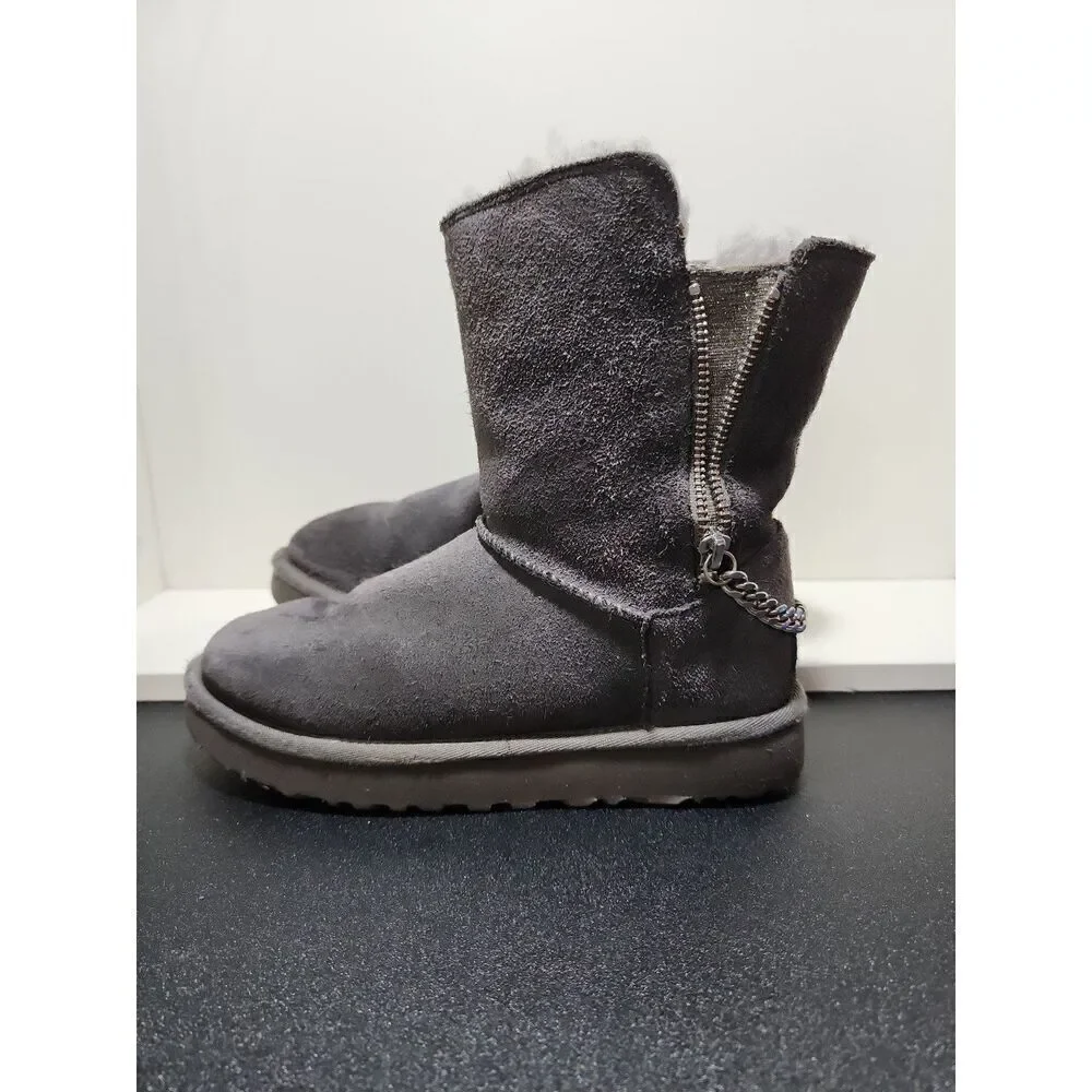 UGG Australia Classic Short Sparkle Zip Boots Size 5